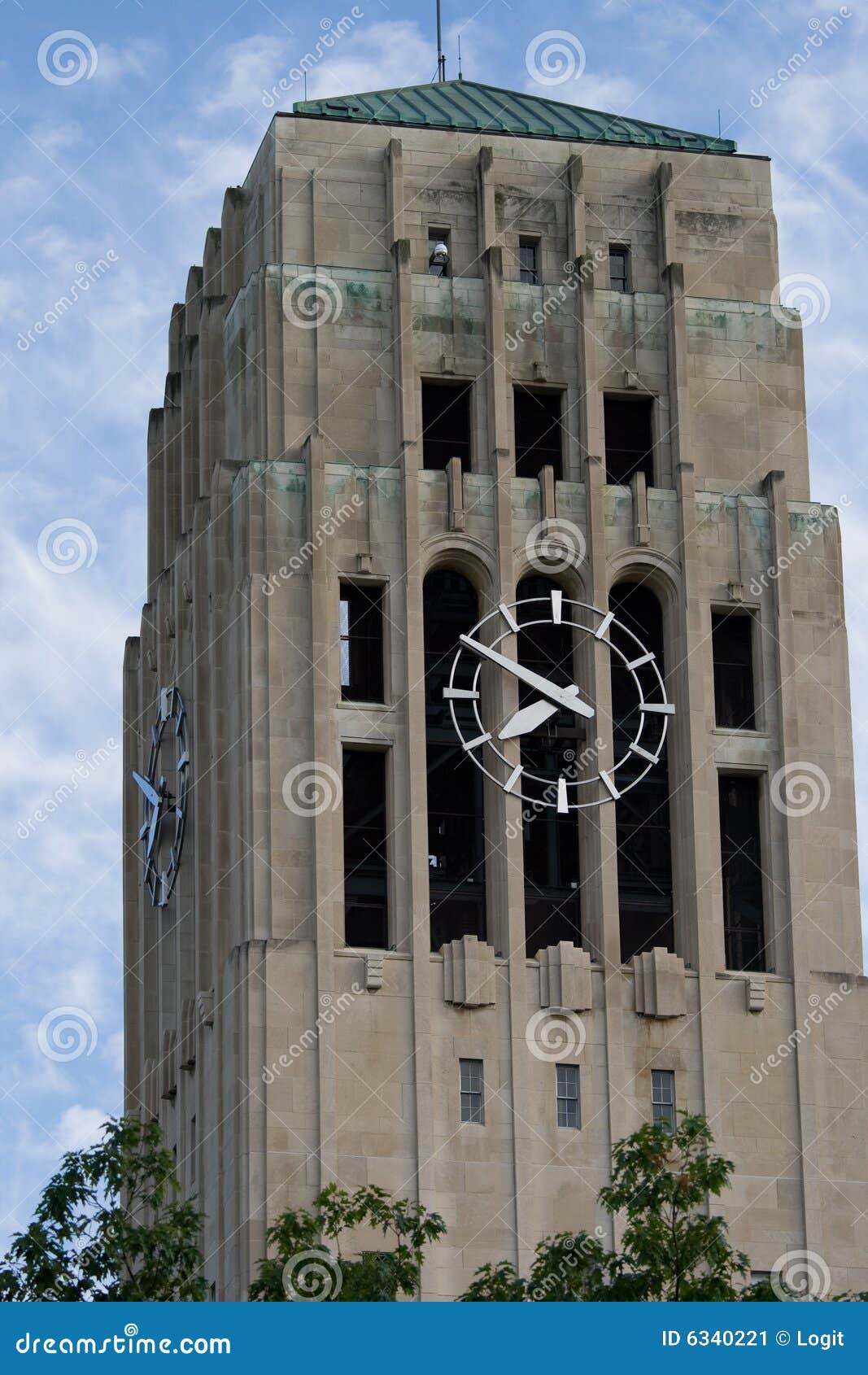Clock Tower Ann Arbor stock image. Image of education 6340221