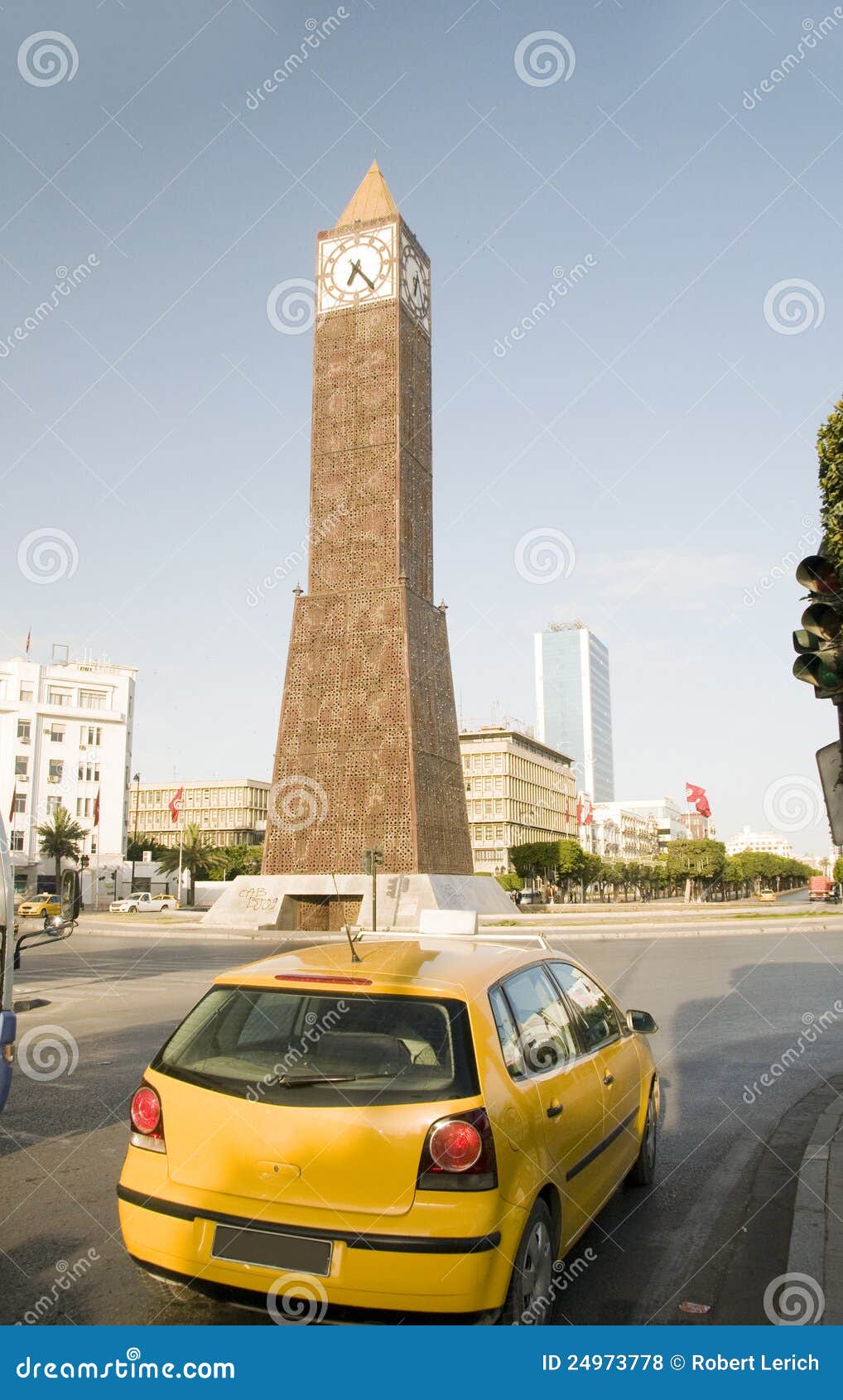 clock tower ave habib bourguiba tunis tunisia afr