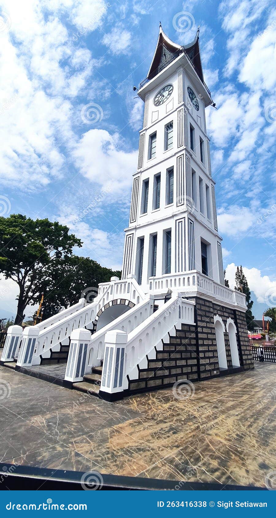 Clock Tower in Central Plaza Stock Photo Image of facade, tower
