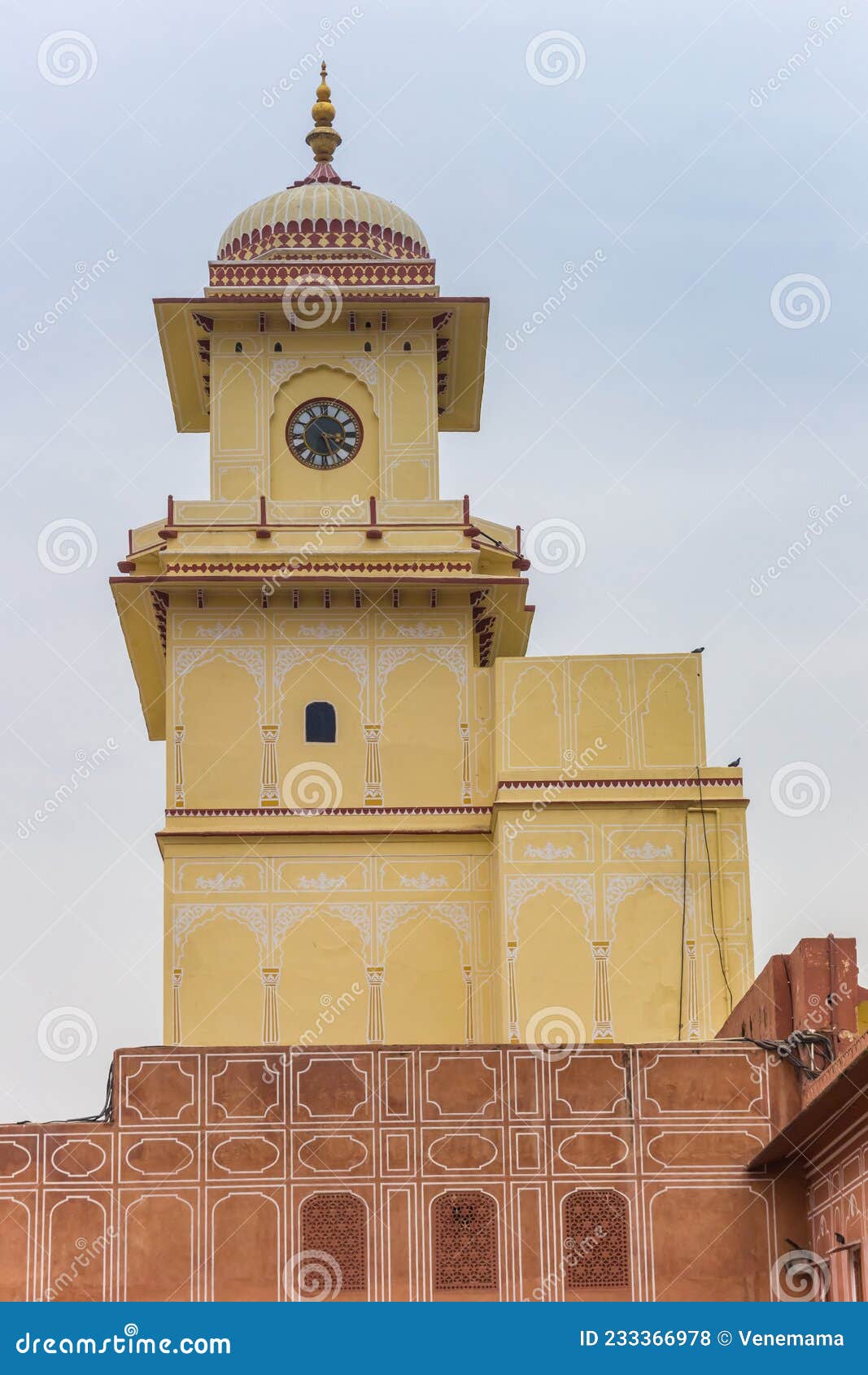 Clock Tower of the City Palace in Jaipur Stock Photo Image of