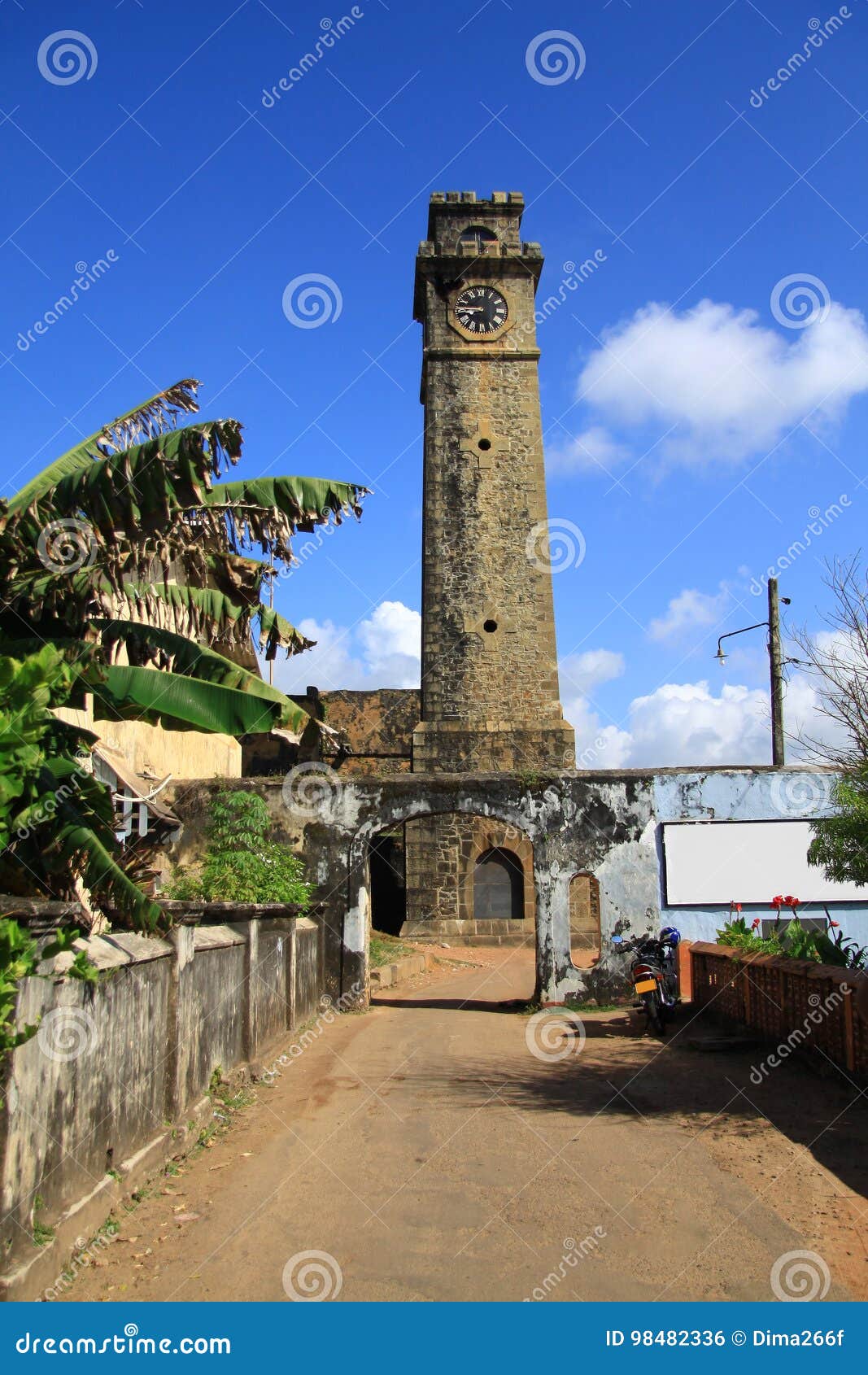 The Clock Tower in Fort Gale at Sri Lanka Stock Photo Image of