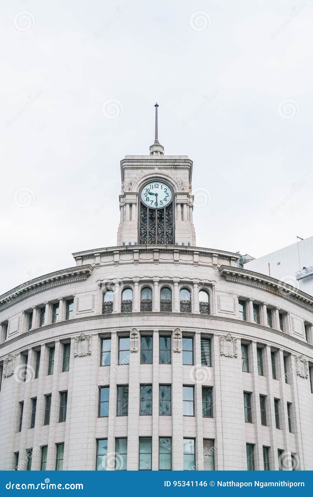 Clock tower in Ginza,Tokyo stock photo. Image of department 95341146