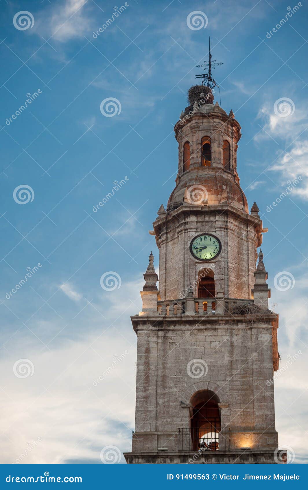 Clock tower stock image. Image of spain, castilian, center 91499563