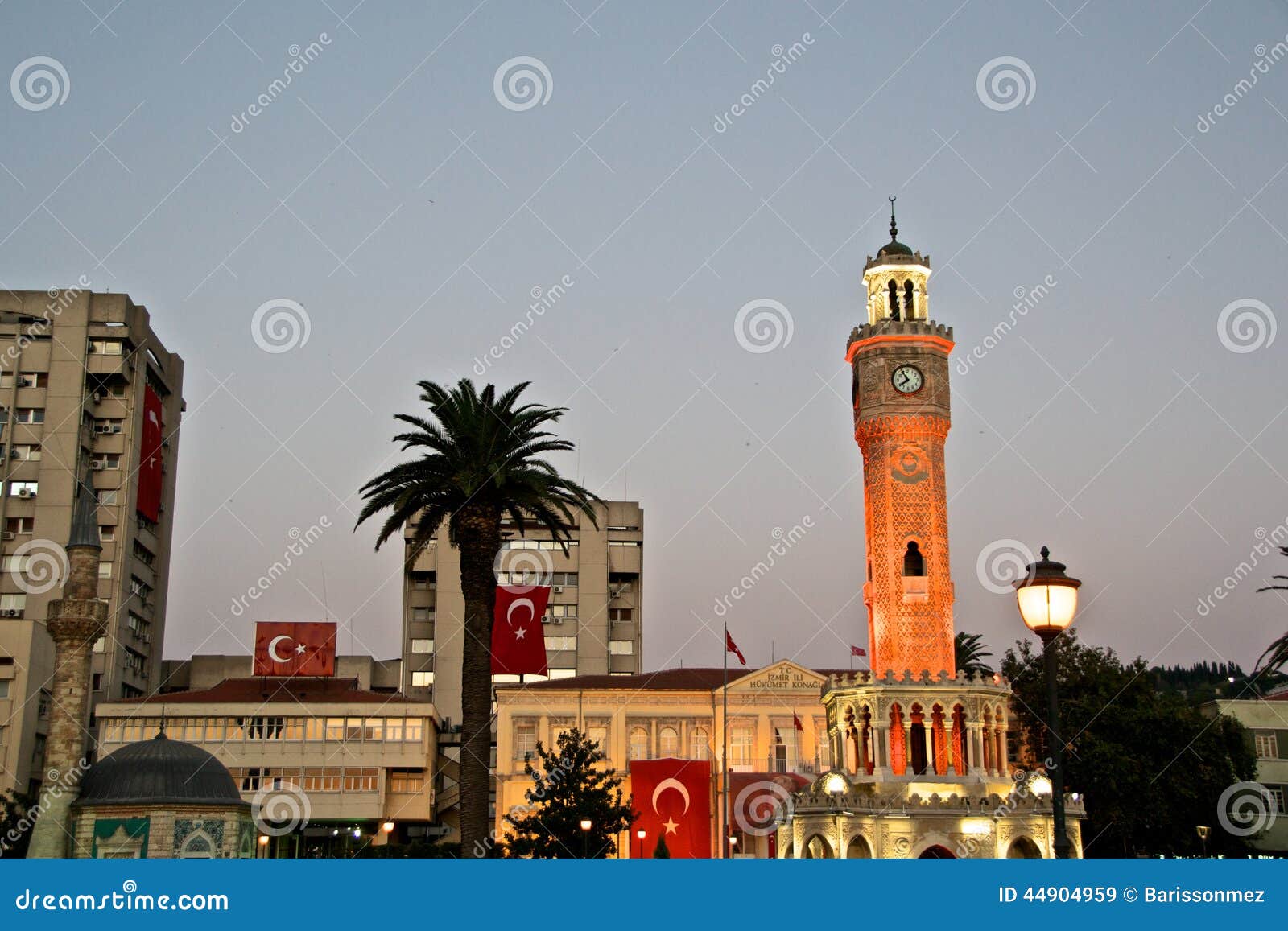 Clock Tower, Izmir stock image. Image of coast, aegean 44904959