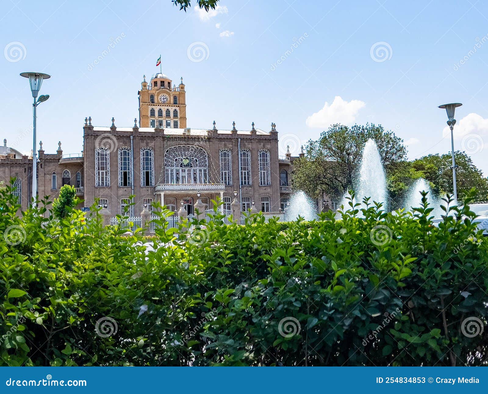 Clock Tower from the List of Places To Visit in Tabriz, Iran Editorial