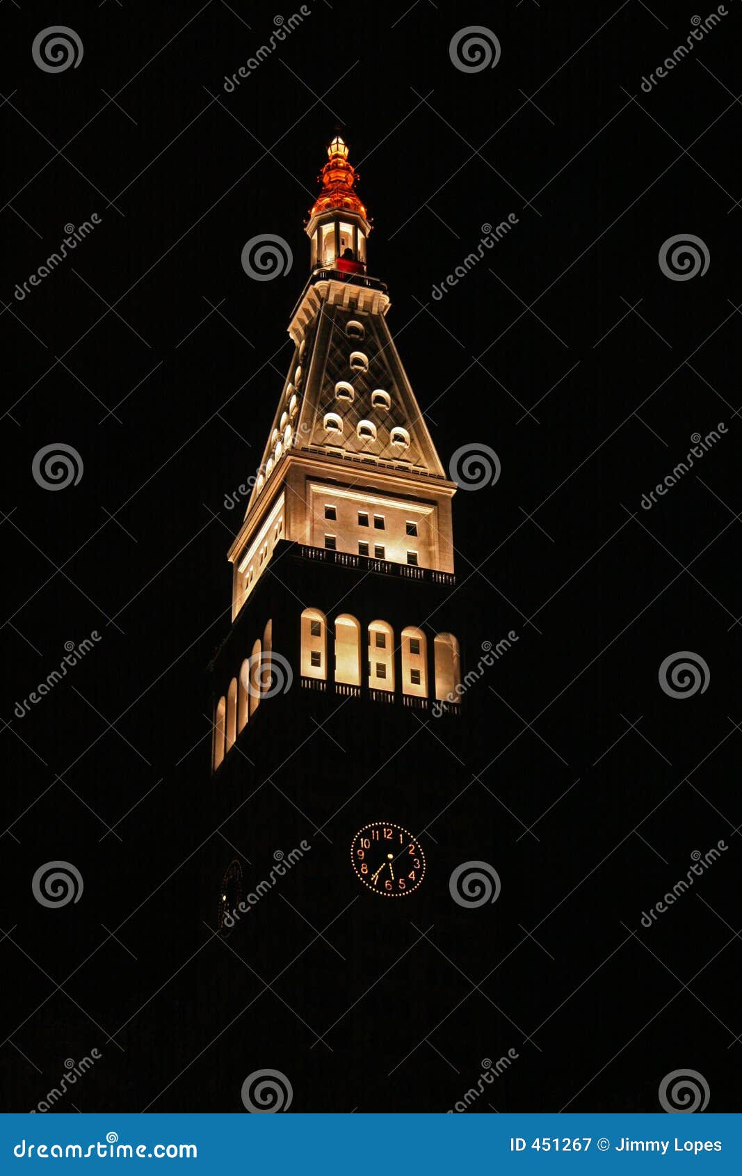 Clock Tower At Night Picture. Image 451267