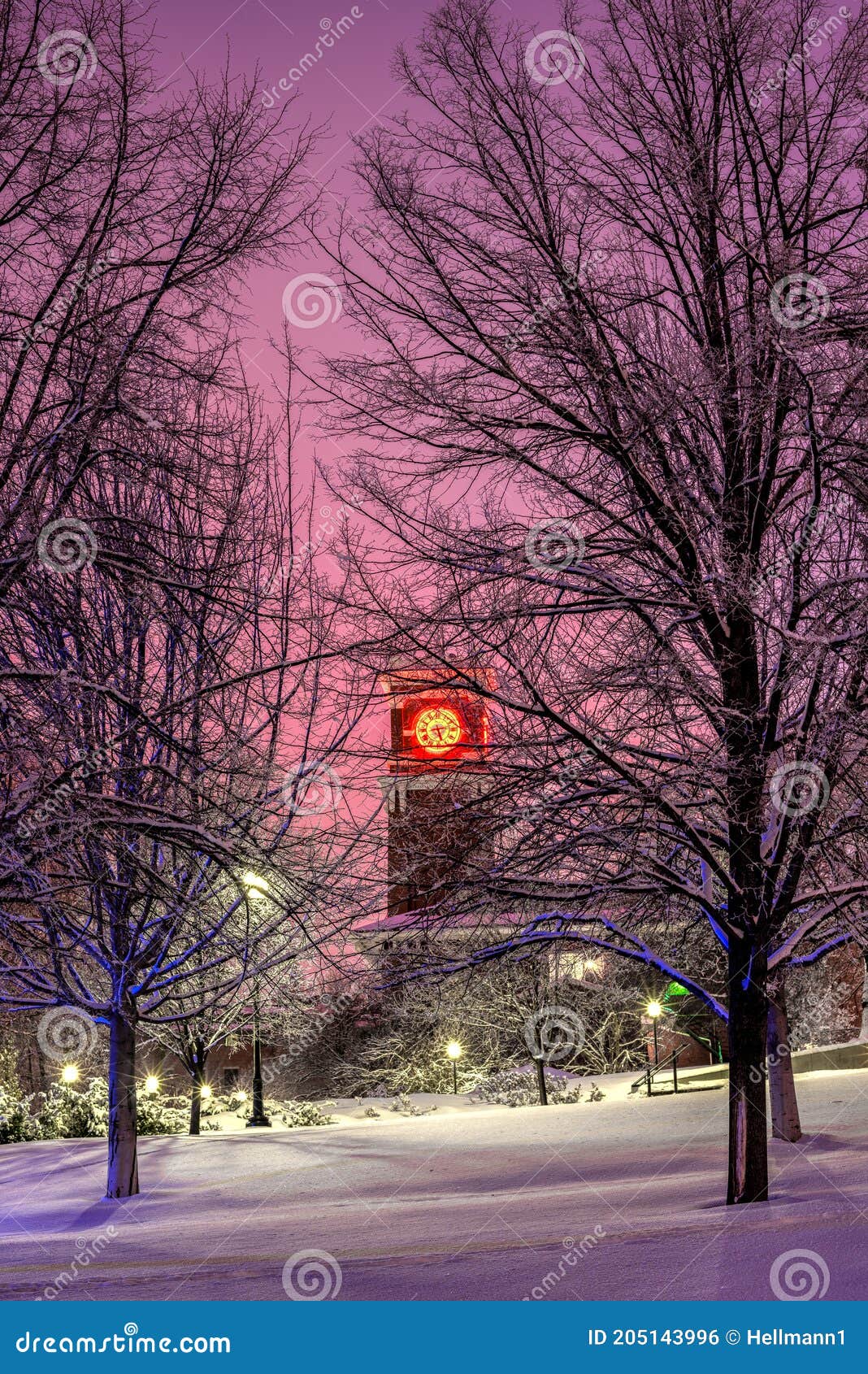 Clock Tower at Night stock photo. Image of washington 205143996