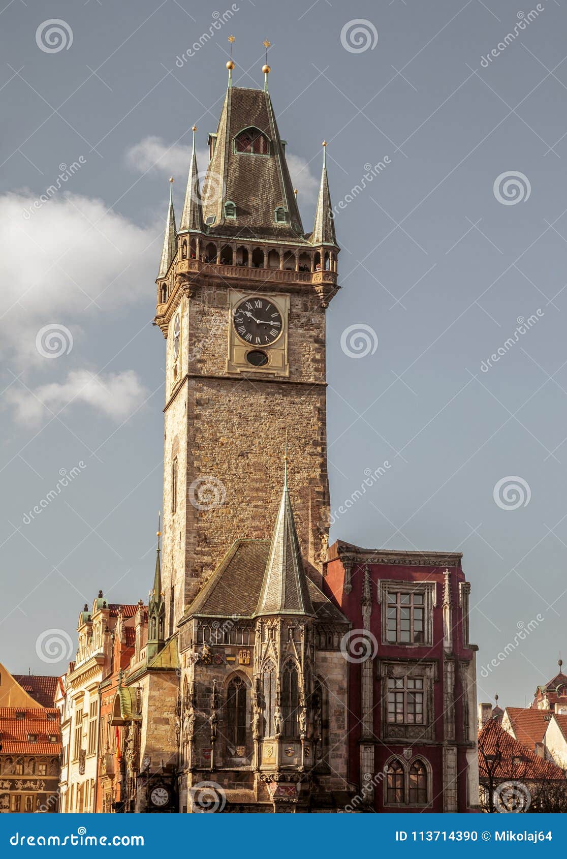 Clock Tower in Old Town of Prague Stock Photo Image of destination