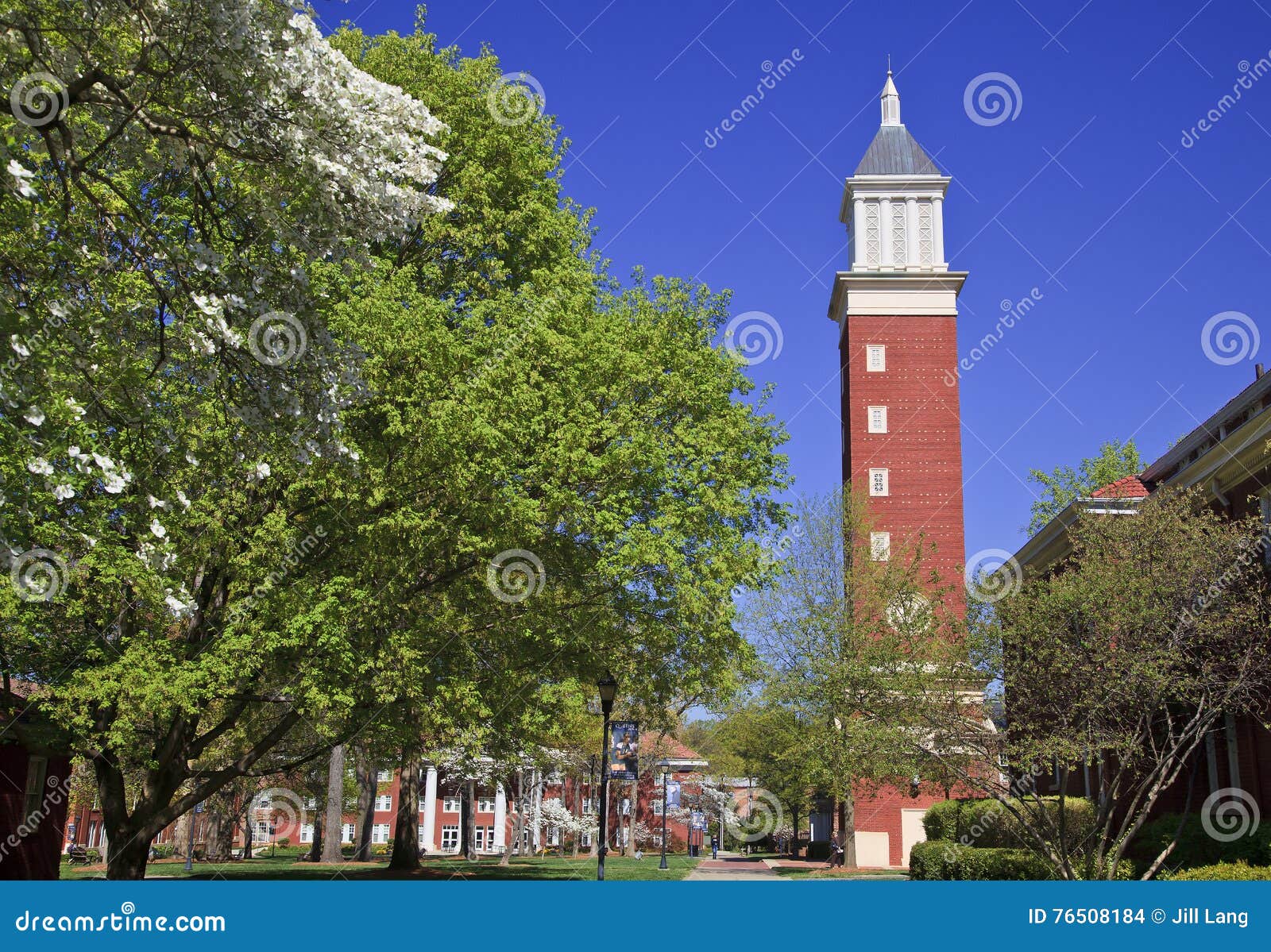 clock tower at queens university in charlotte