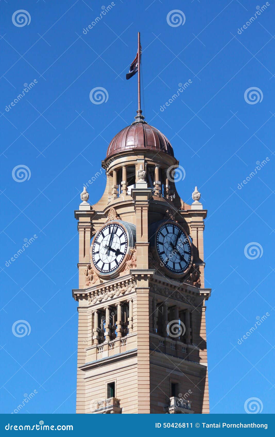 Clock tower Sydney stock image. Image of central, historic 50426811