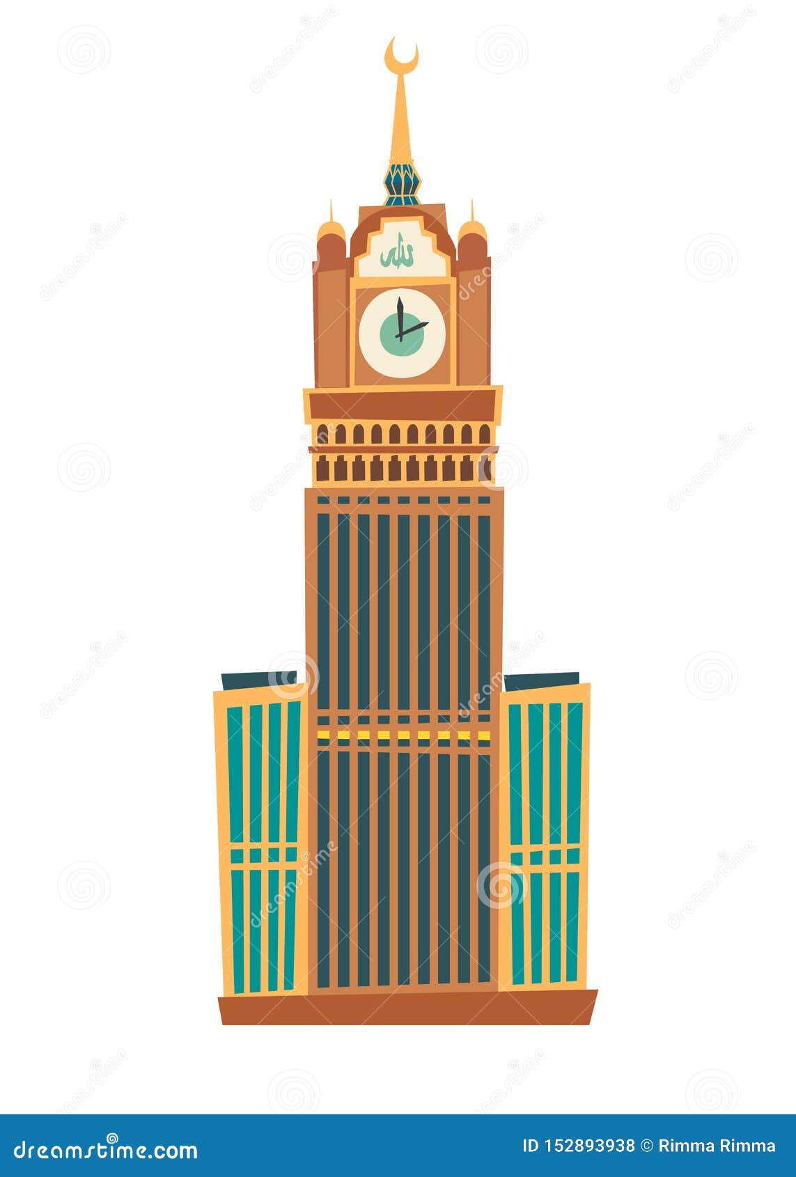 Makkah Clock Tower Stock Illustrations – 44 Makkah Clock Tower Stock