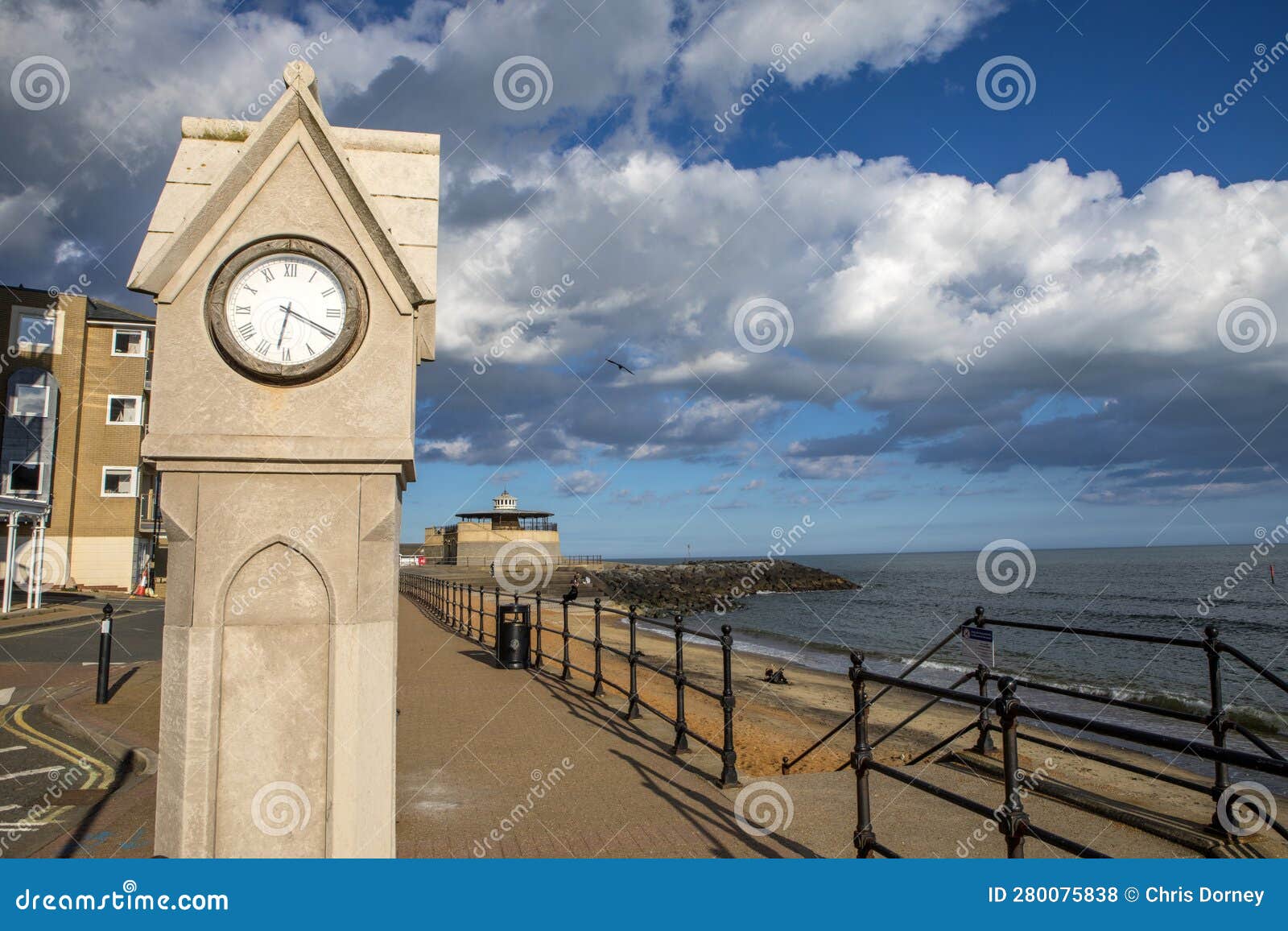 Clock Tower on Ventnor Bay on the Isle of Wight, UK Stock Photo Image