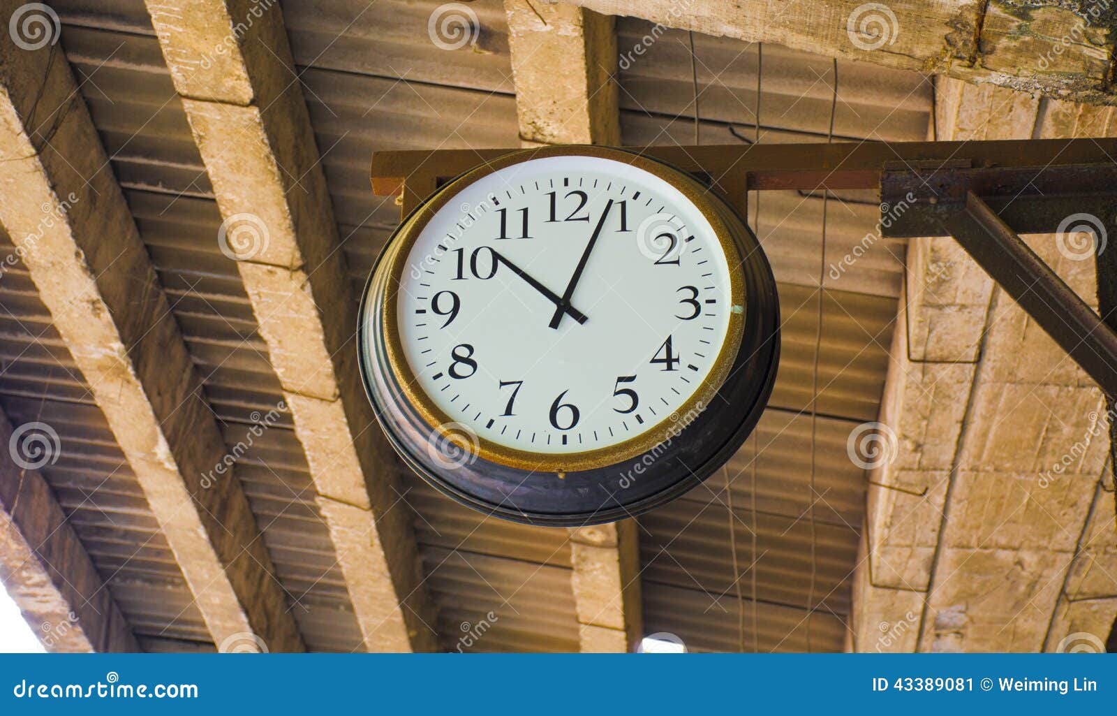 Clock at a Train Station in Guangzhou. Stock Image Image of antique