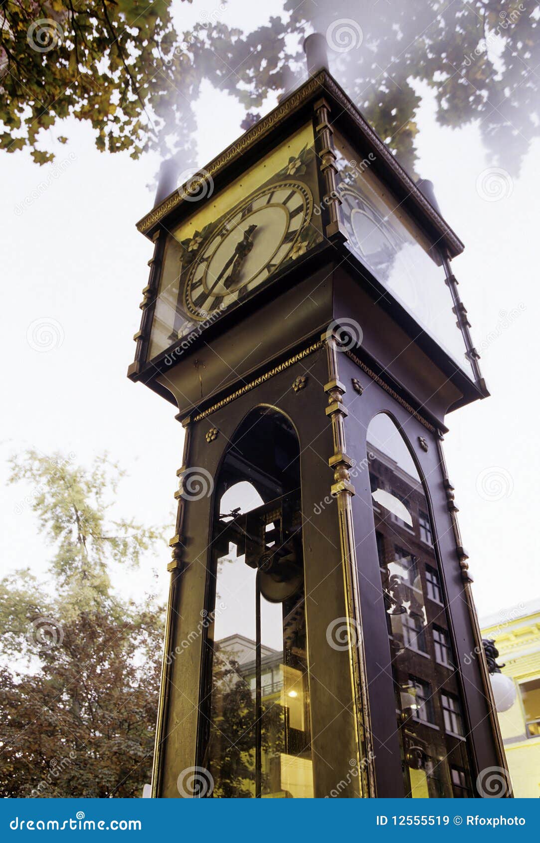 Clock Vancouver, Canada stock image. Image of traffic 12555519