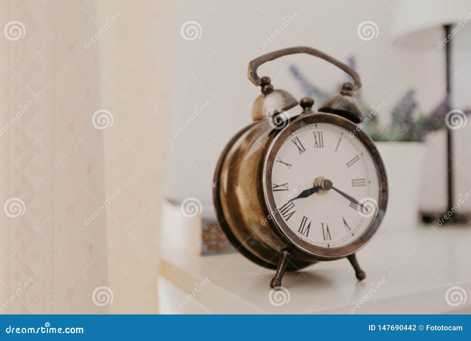 Clock of vintage in room stock photo. Image of minute 147690442