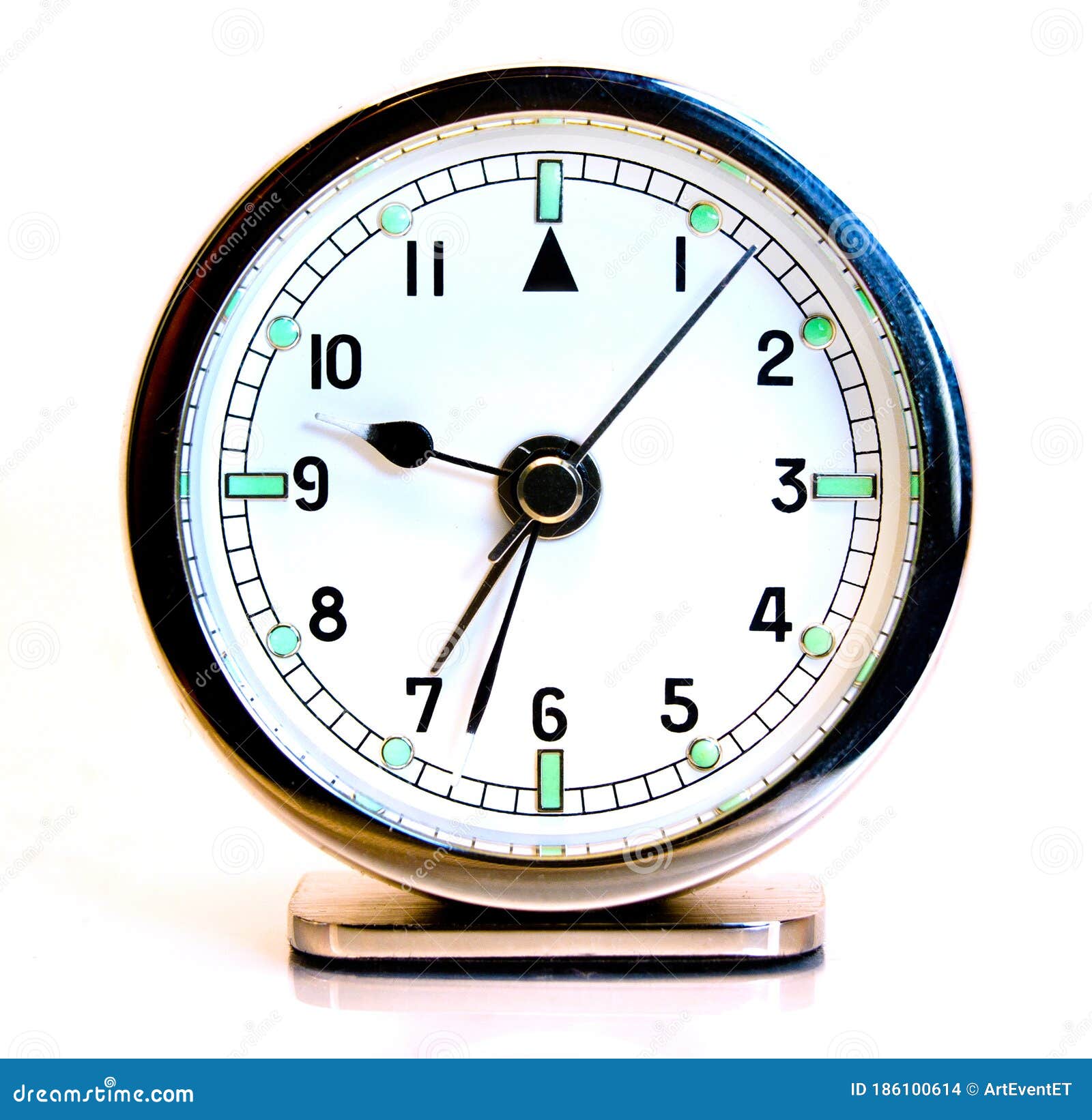 Clock on a White Background Stock Photo Image of round, alarm 186100614