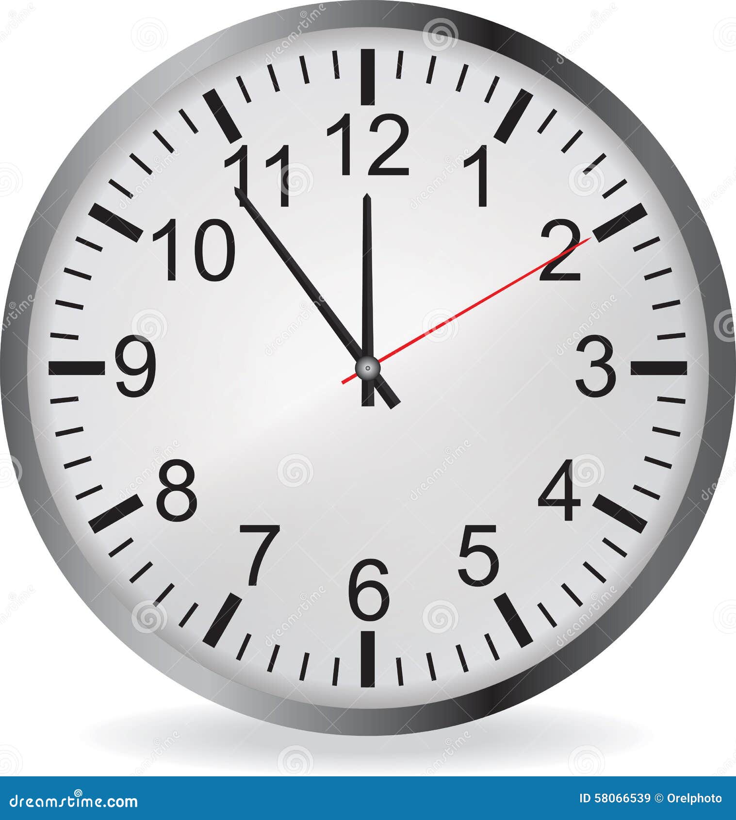 Clock on white background stock vector. Illustration of black 58066539