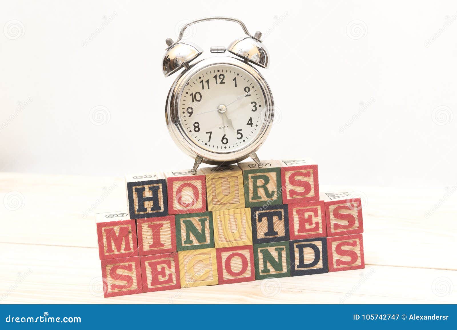 12am 12pm Clock On Wooden Table Stock Photo 611748464