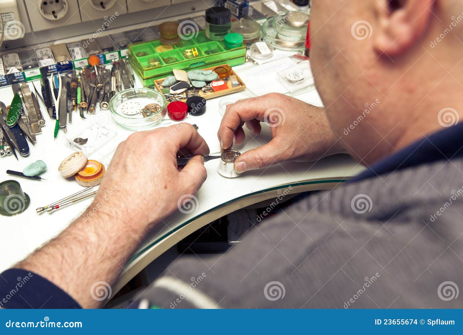 Clockmaker stock photo. Image of shop, repair, clock 23655674