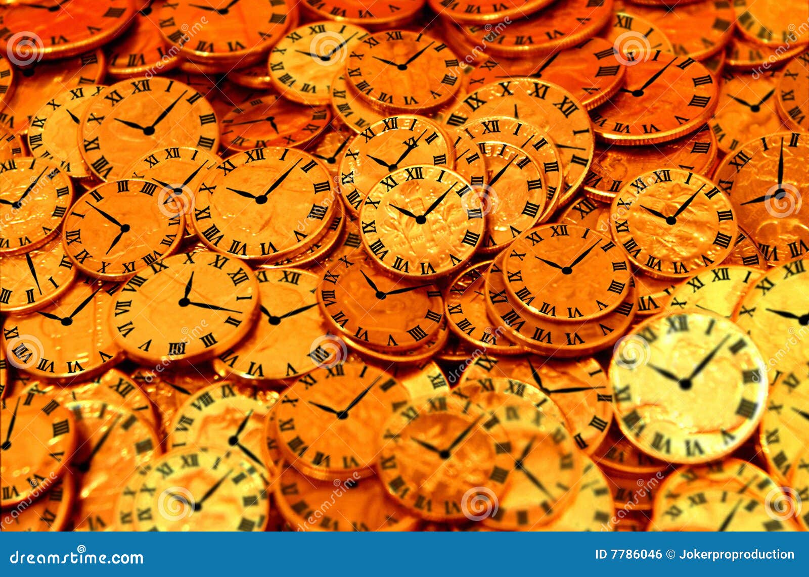 Clocks and coins stock photo. Image of economy, number 7786046