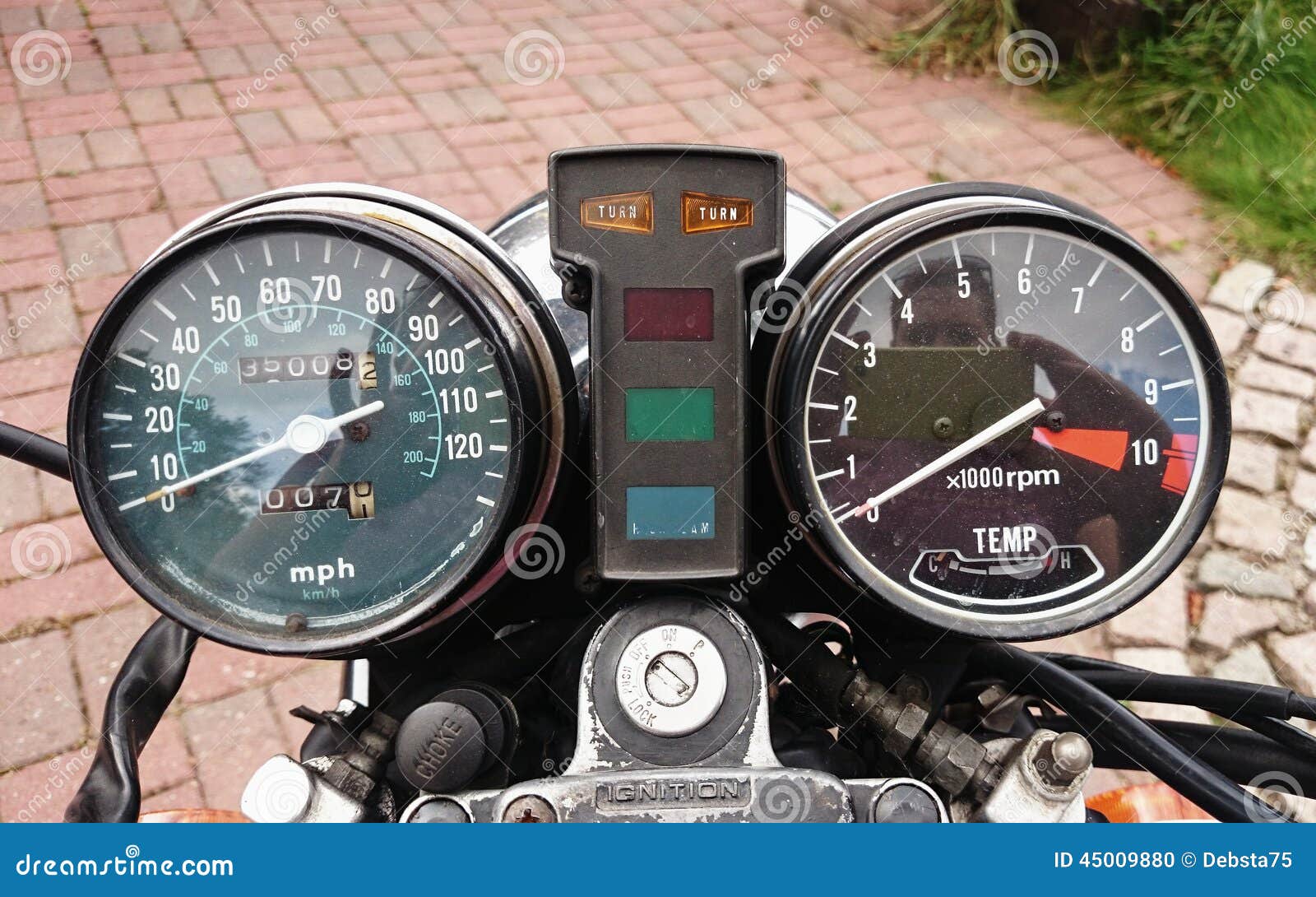Clocks stock photo. Image of counter, cx500custom, honda 45009880