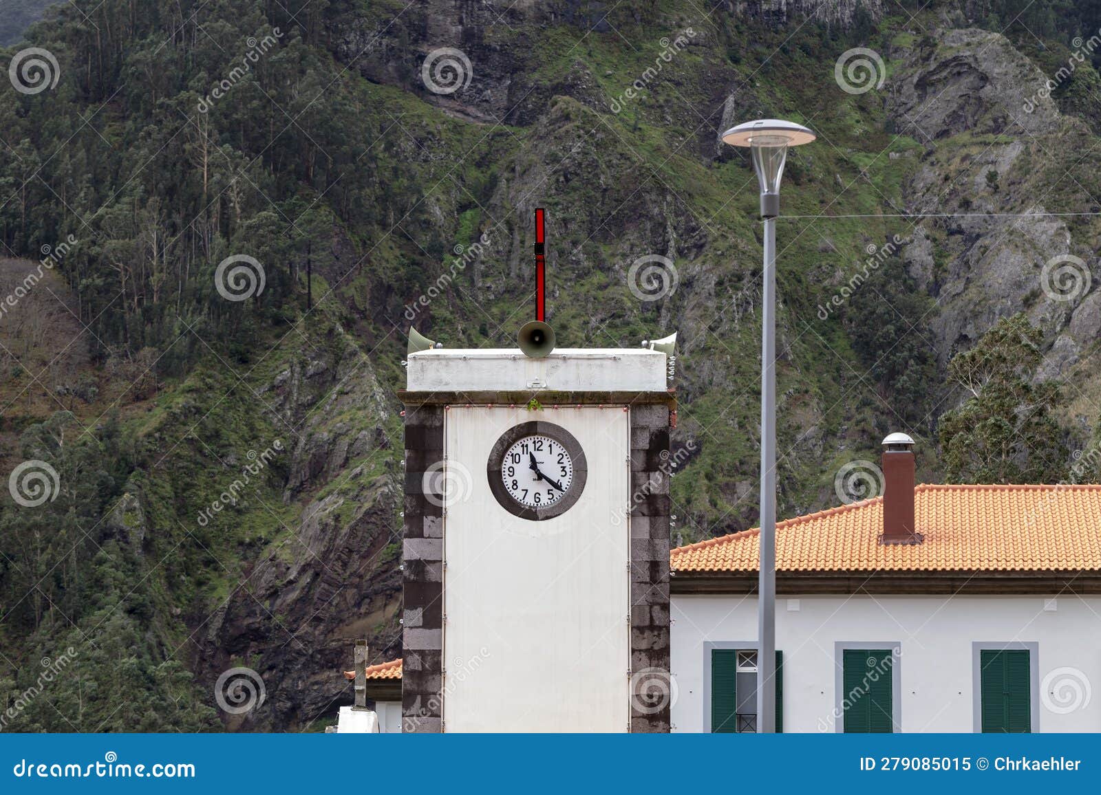 clocktower of the church of nossa senhora do livramento (madeira)