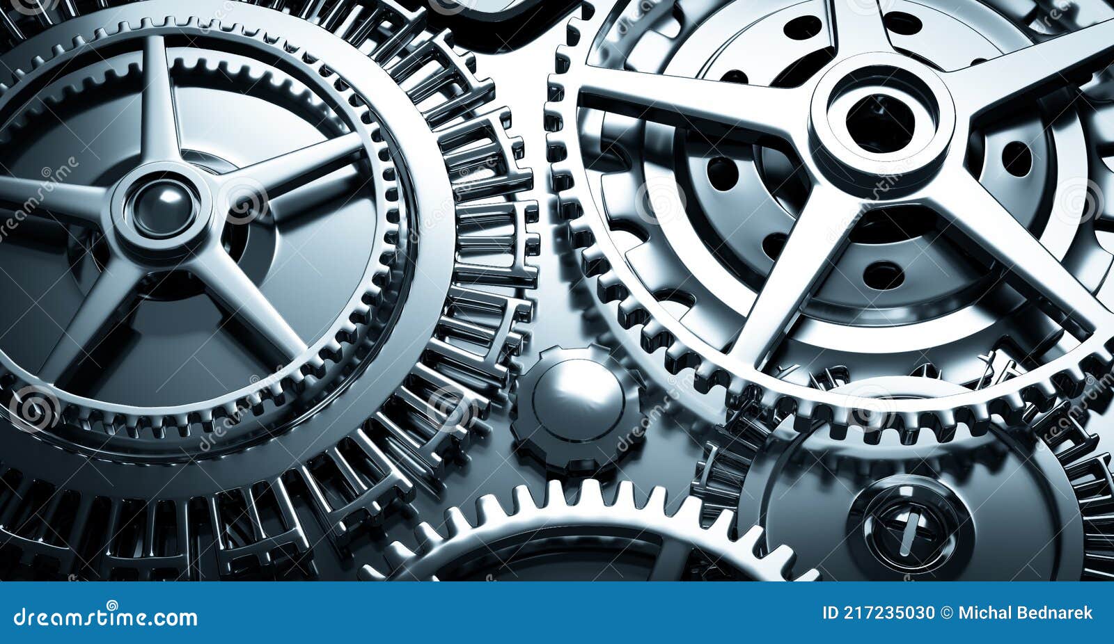 Clockwork Mechanism. Gears and Cogs Rotating Stock Illustration