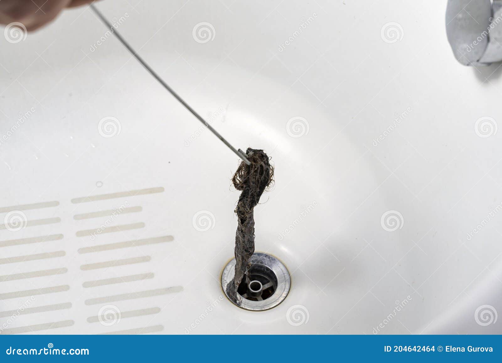 Clogged Drain in the Bathroom Stock Photo Image of problem, husband