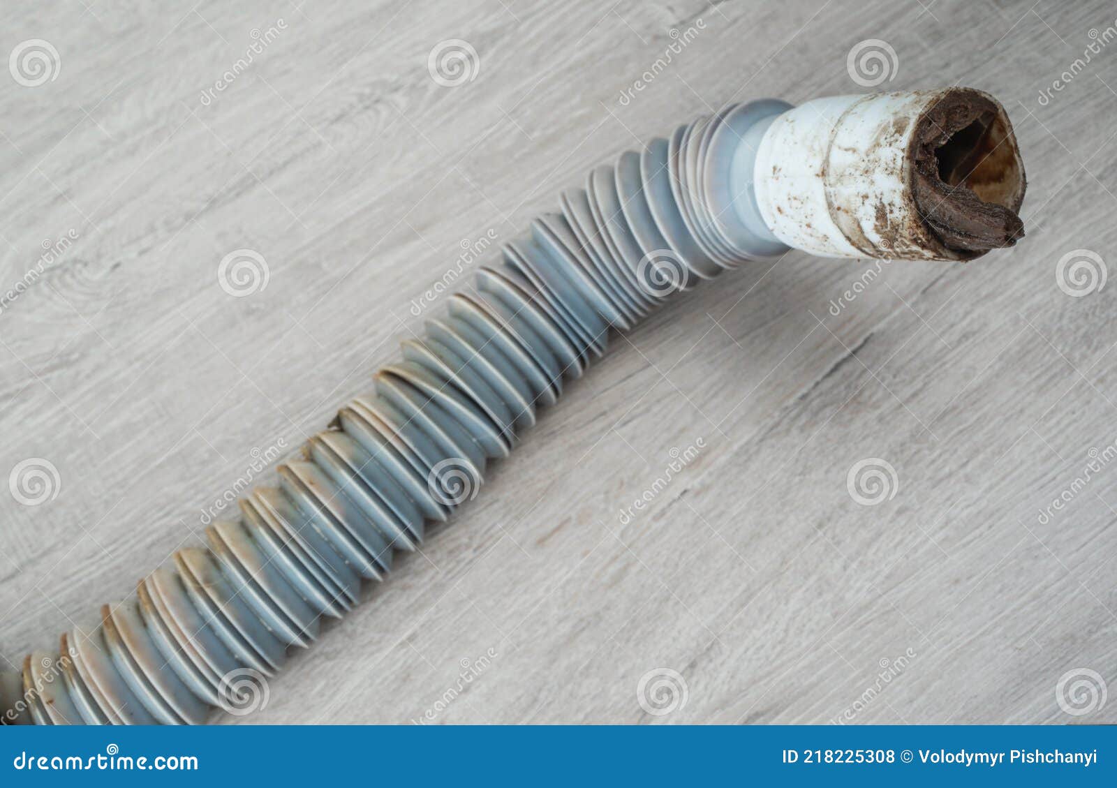 A Clogged Plastic Corrugated Drain Pipe Stock Photo Image of sanitary