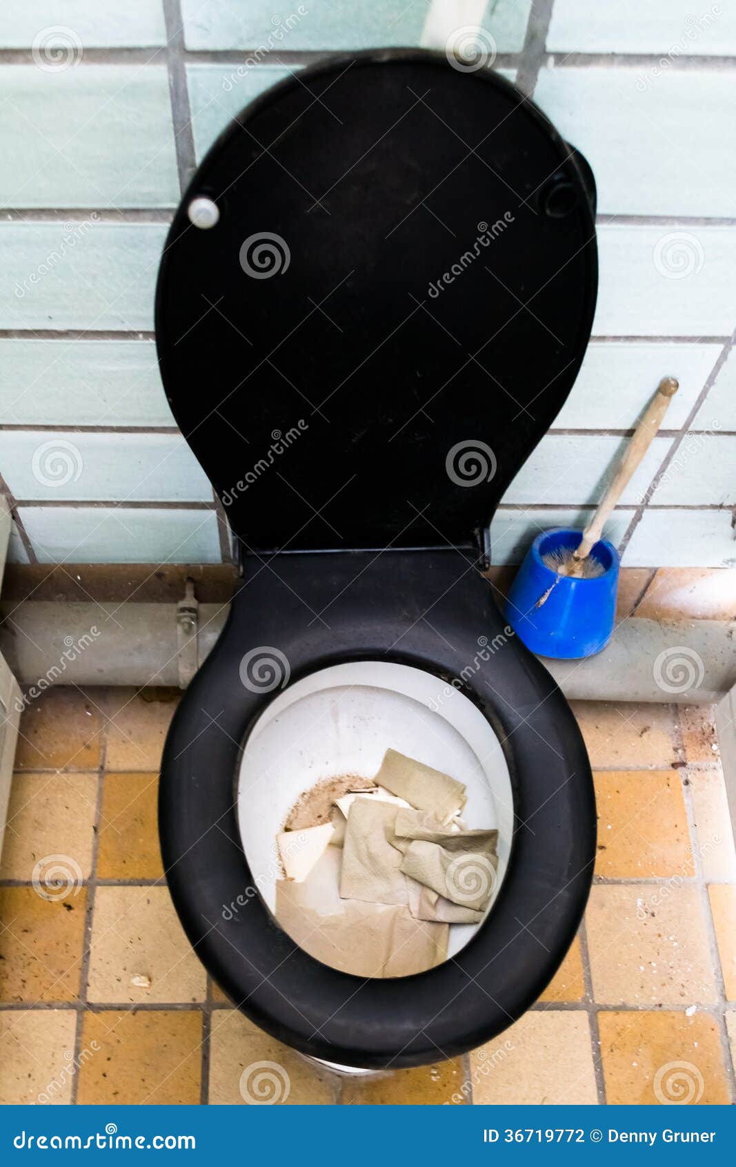 Clogged toilet stock photo. Image of dirt, paper, ceramic - 36719772