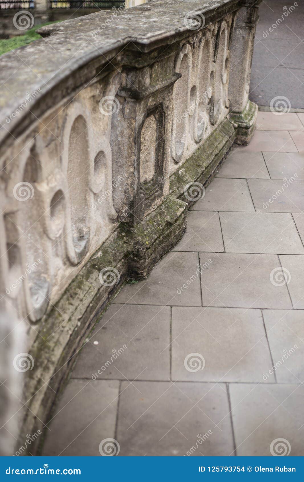 Cloison concrète antique Vieux balcon durable