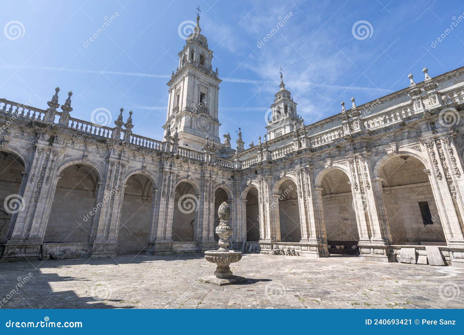 cloister of the cathedral of lugo, galicia