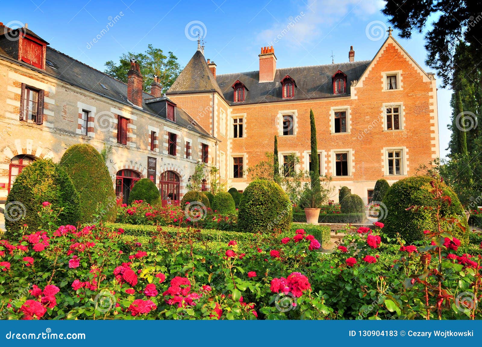 clos luce mansion in amboise. leonardo da vinci lived here for the last three years of his life and died, france.