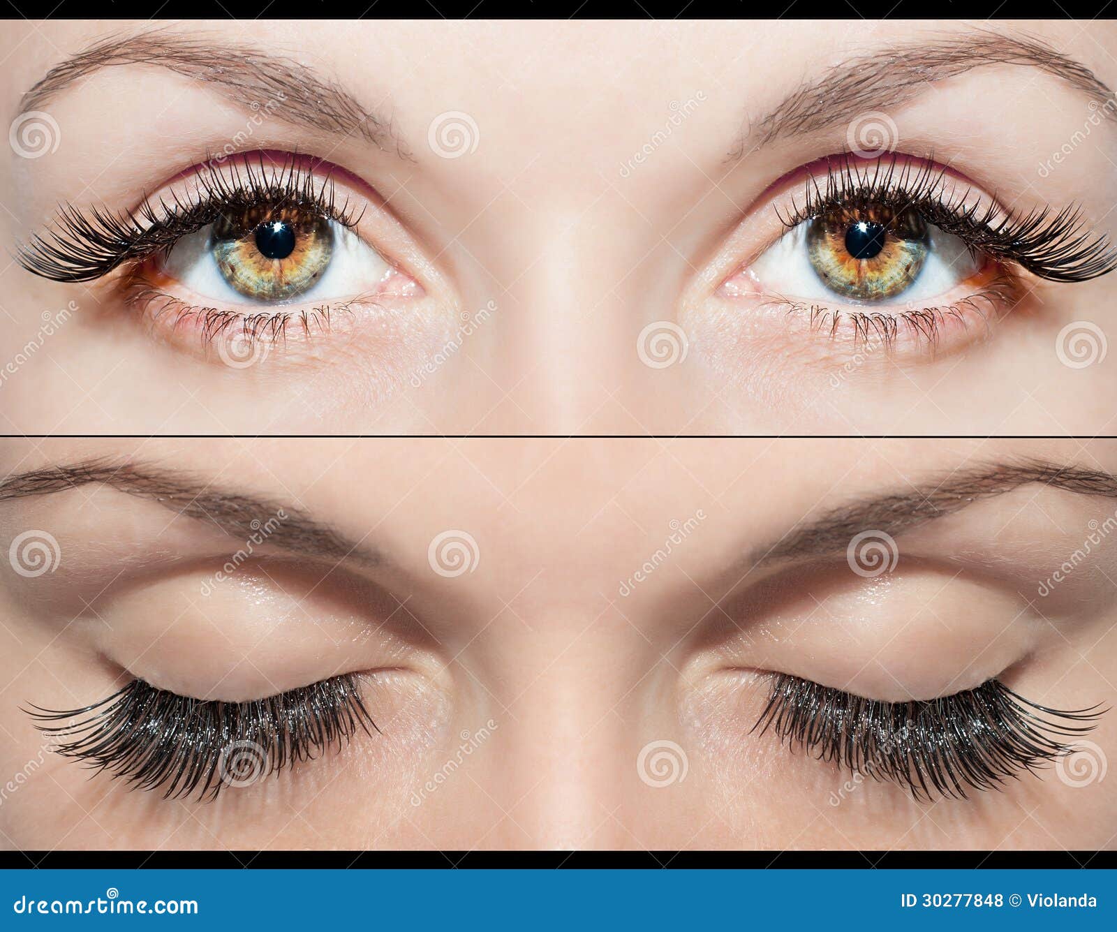eye and false eyelashes