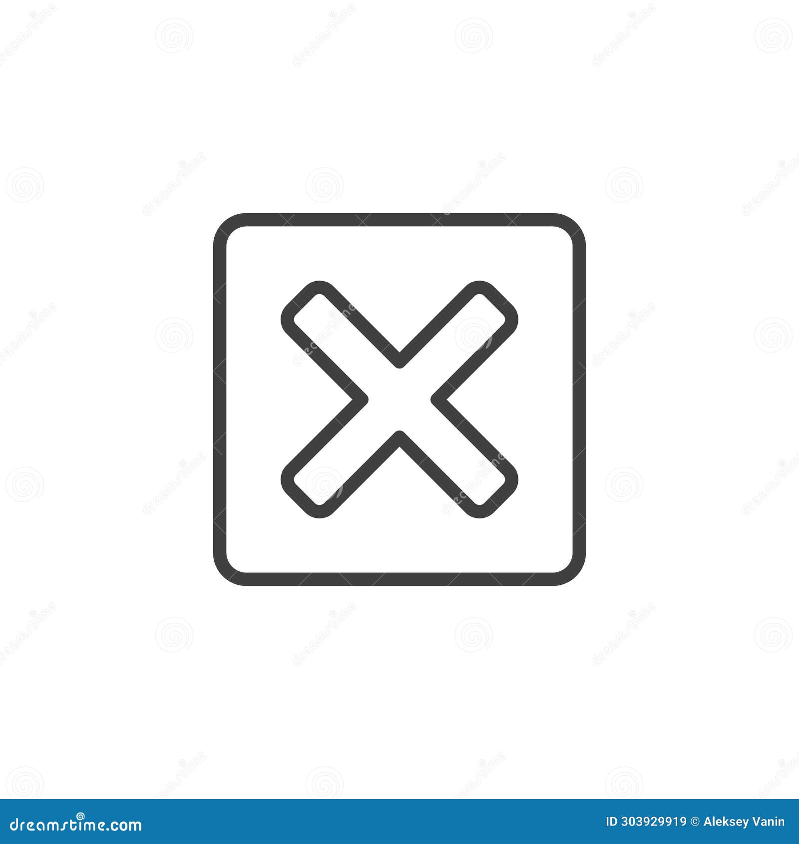 Close Button line icon stock vector. Illustration of linear