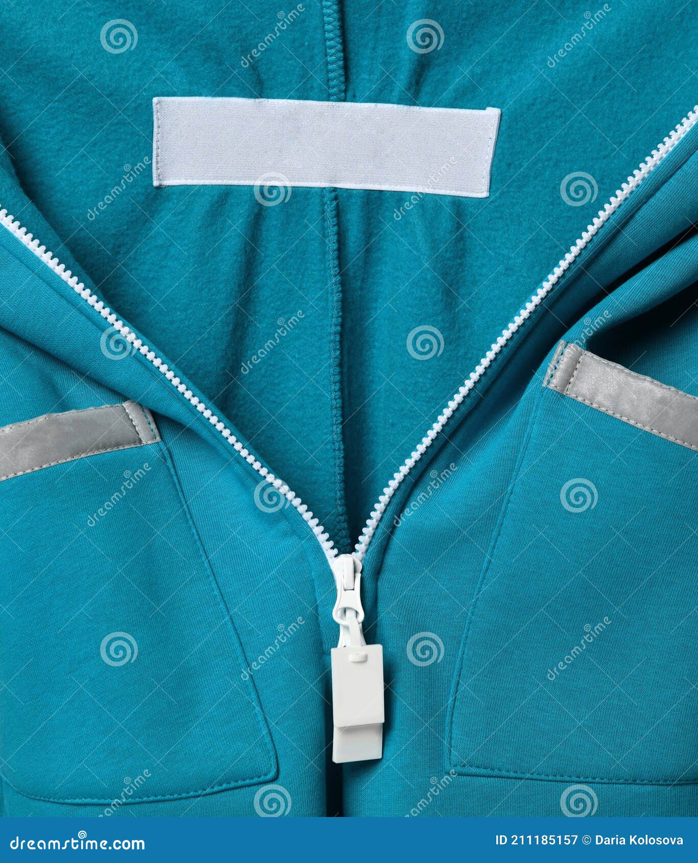 Close Detail of Kids Hoodie Sweatshirt with Zip Fastener. Stock Image ...