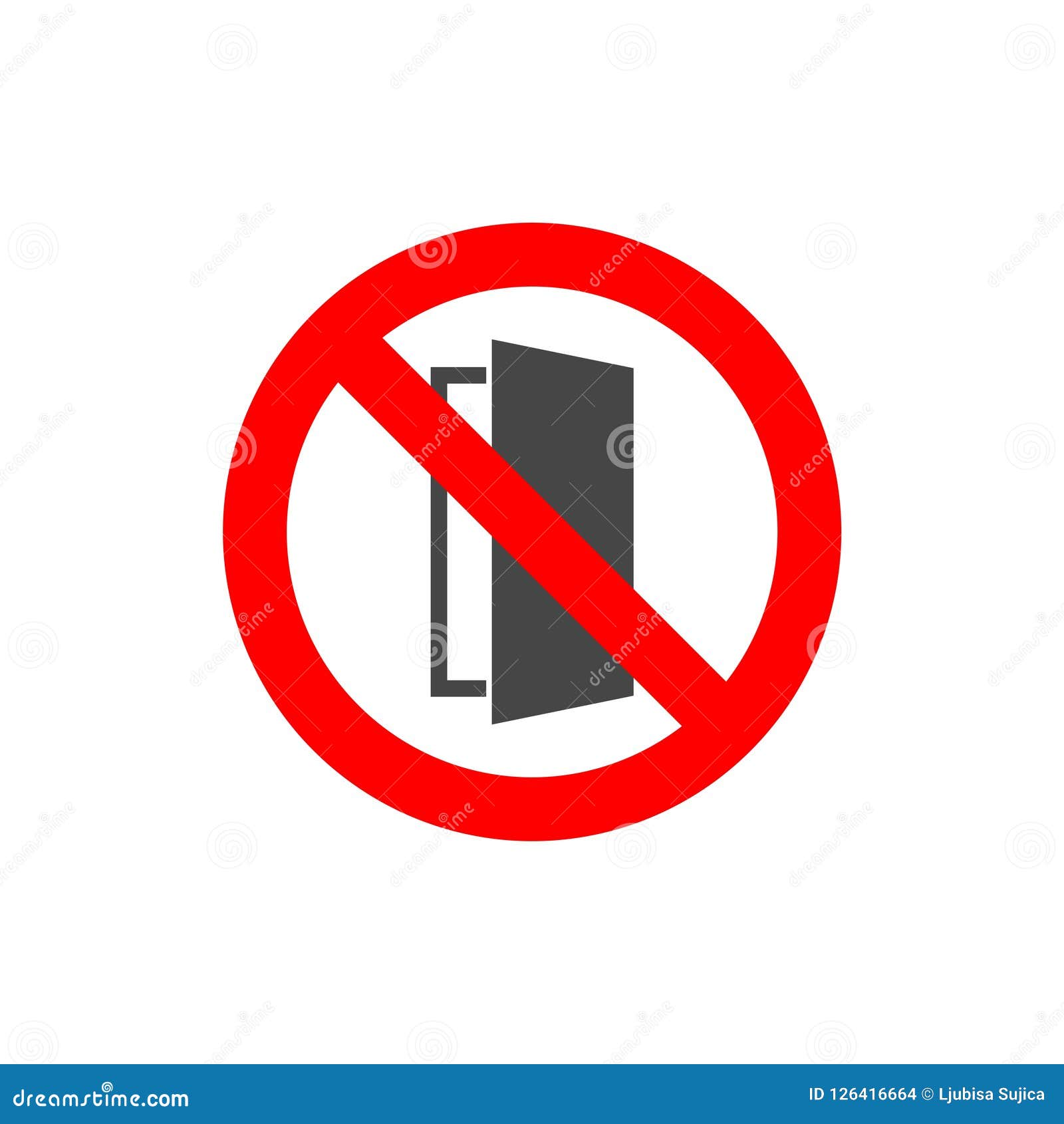 Fermer La Porte En Anglais Close the Door Sign, Keep this Door Closed Icon Stock Vector
