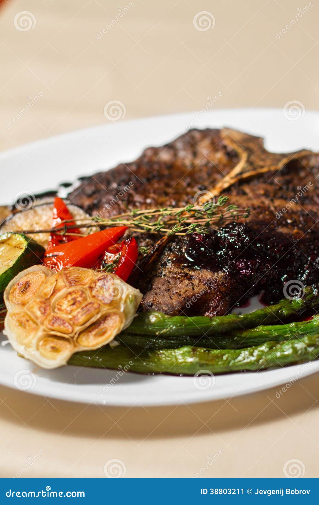 Close Image of Tbone Steak in Restaurant Stock Image Image of fried