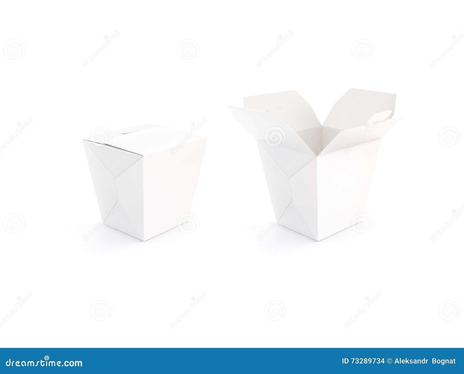Download Close And Open Blank Wok Box Mockup Stand 3d Rendering Stock Photo Image Of Pasta Rendering 73289734