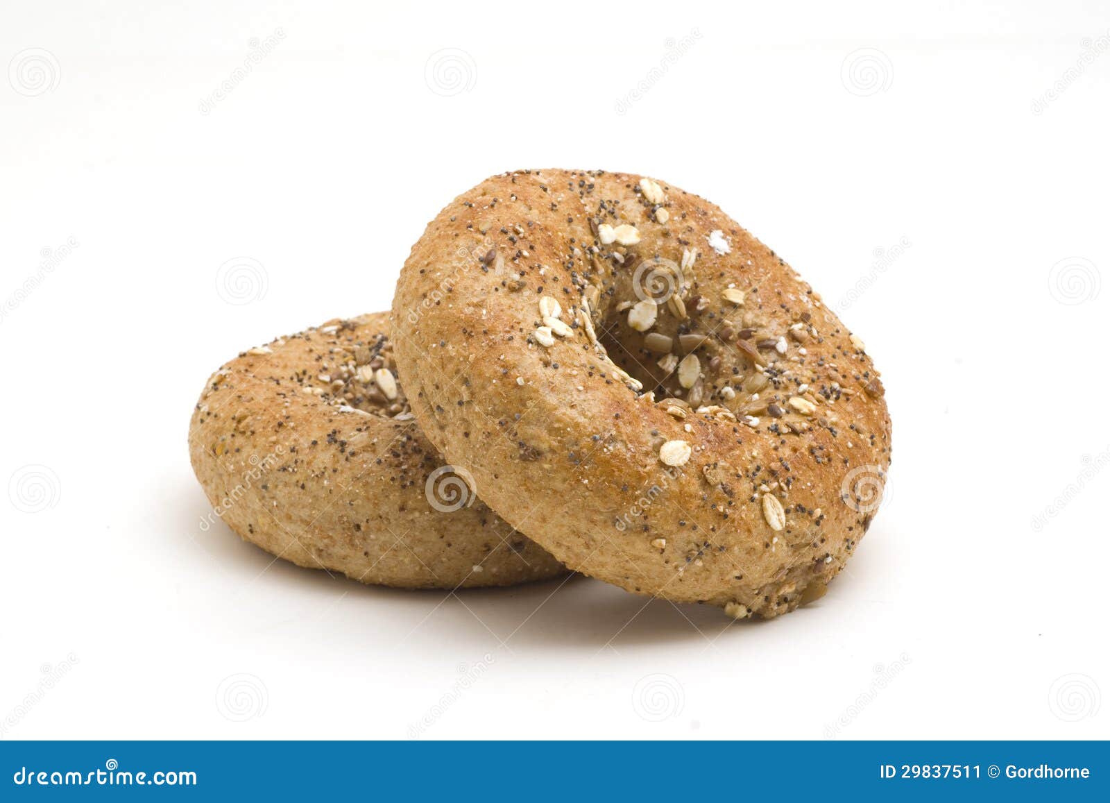 Twelve Grain Bagels stock image. Image of yellow, gourmet 29837511