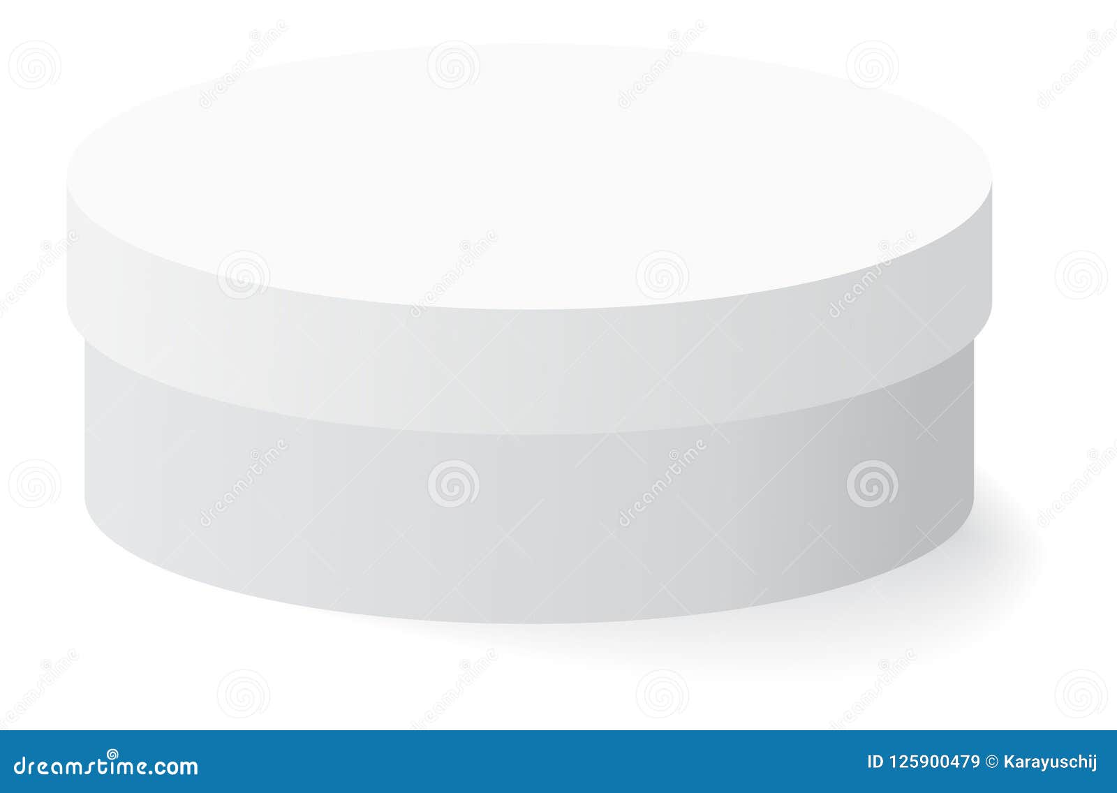 White Box with Shadow on White Background Stock Vector - Illustration