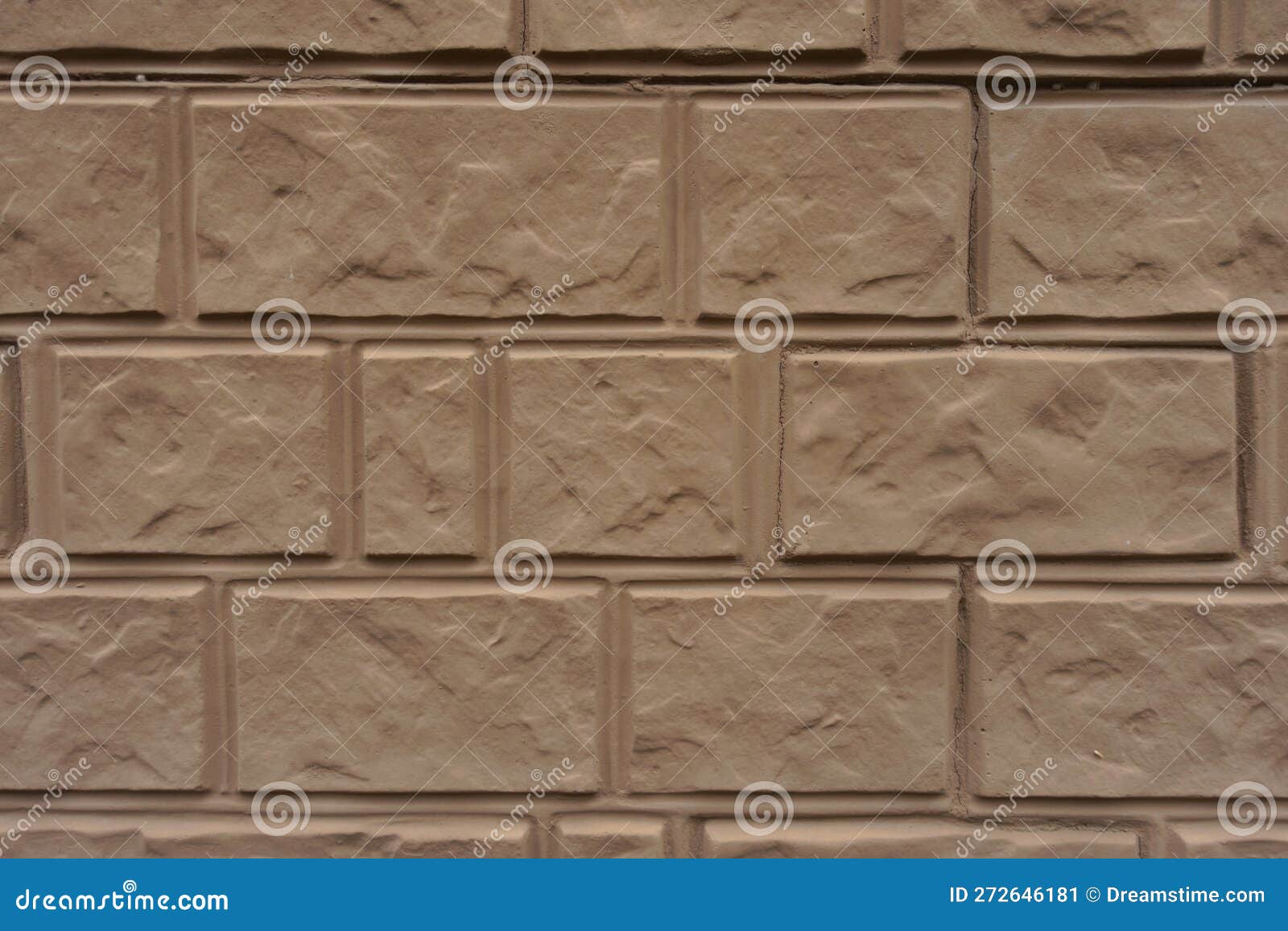 Close Shot of Brown Painted Brick Veneer Wall Stock Image Image of