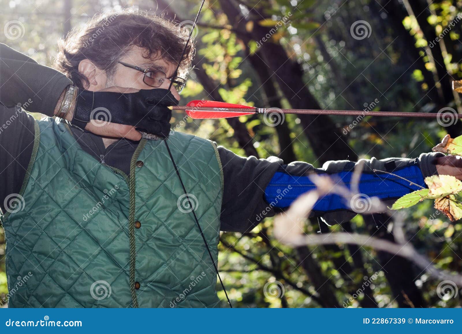 Close up of an archer stock image. Image of archery, shooting 22867339