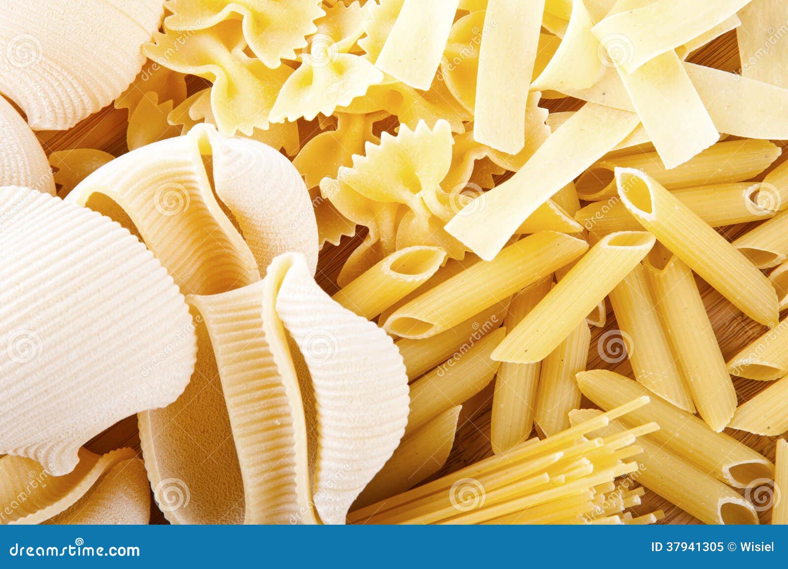 Close Up on Assortment of Uncooked Pasta Stock Image Image of heap