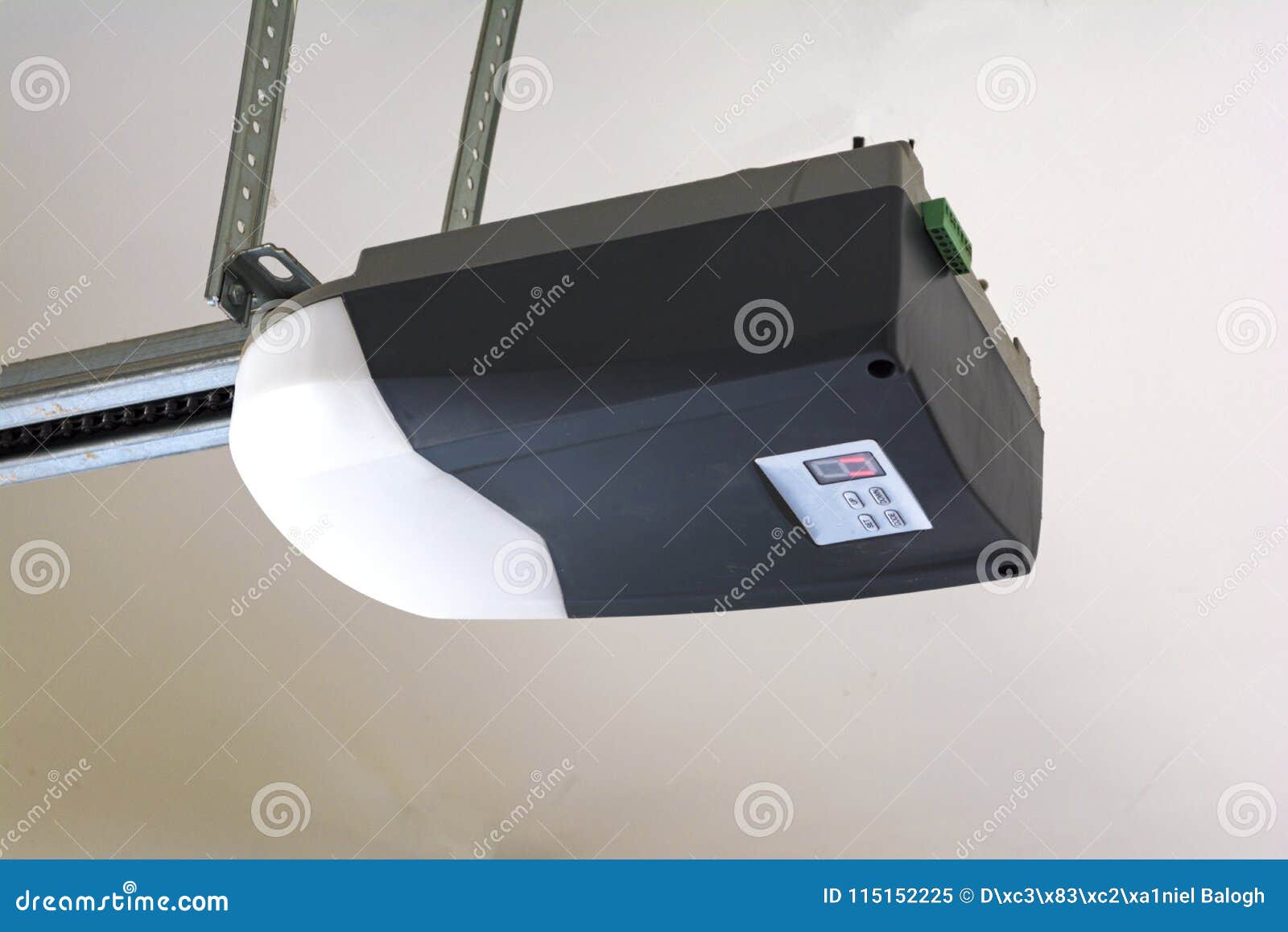 Closeup of an Automatic Garage Door Opener Motor. Stock Image Image