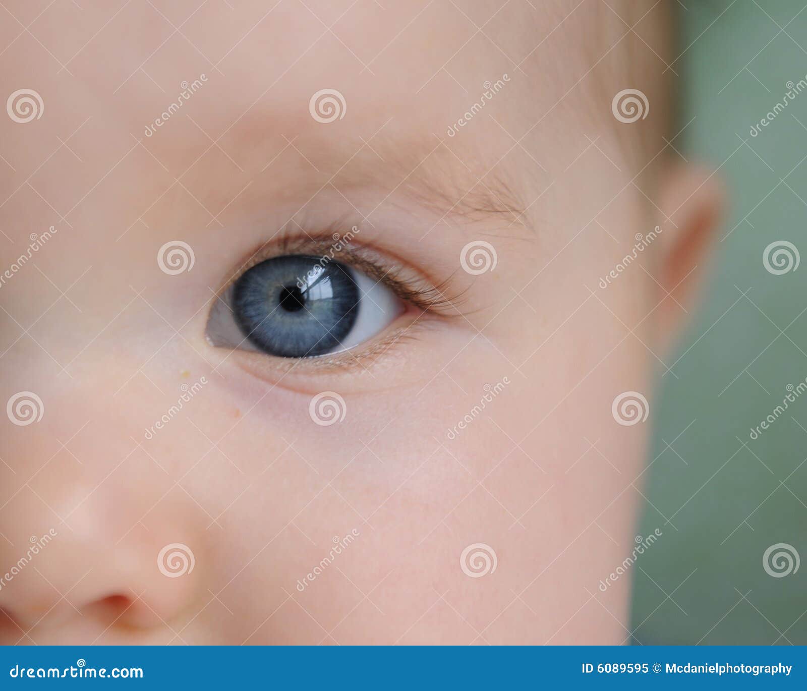 Close Up of Baby S Face & Eye Stock Image Image of blue, baby 6089595