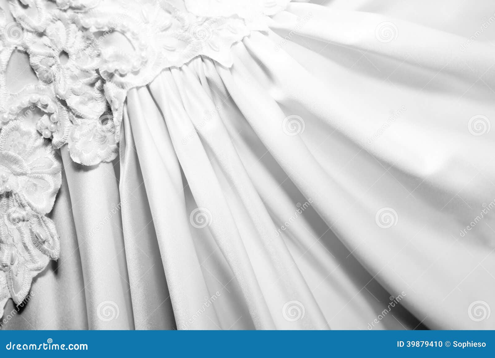 Close Up Background of Bridal Dress Stock Photo - Image of folds, beads ...