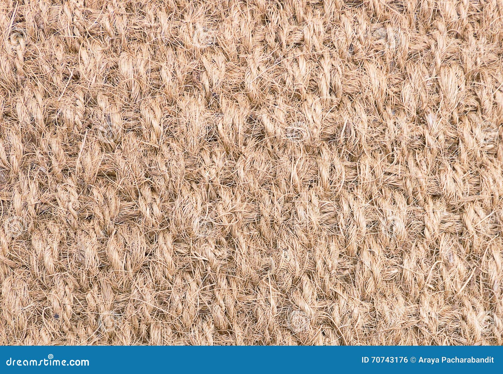 Close Up Background Pattern of Brown Woven Rope Texture Stock