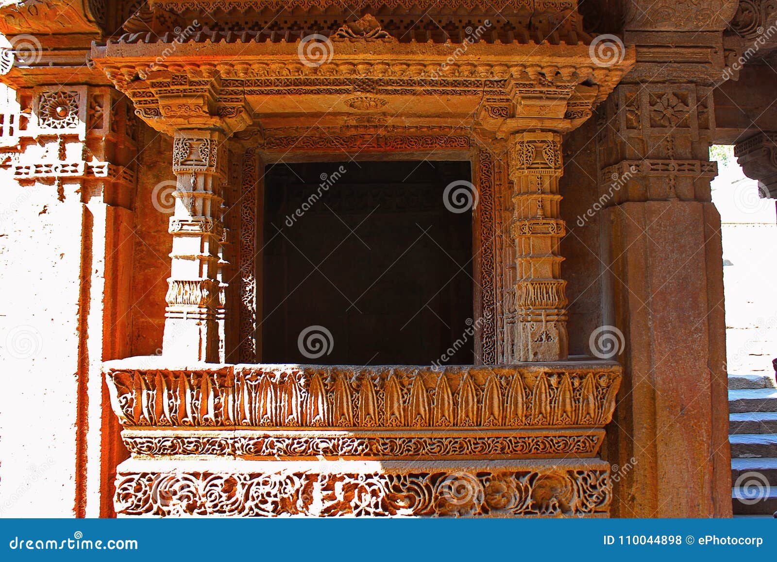 Close Up of a Balcony with Intricate Patterns Engraved on the Borders