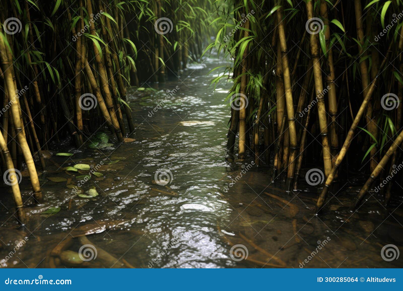Closeup of Bamboo Forest Floor, Showcasing the Textures Stock Photo Image of foliage